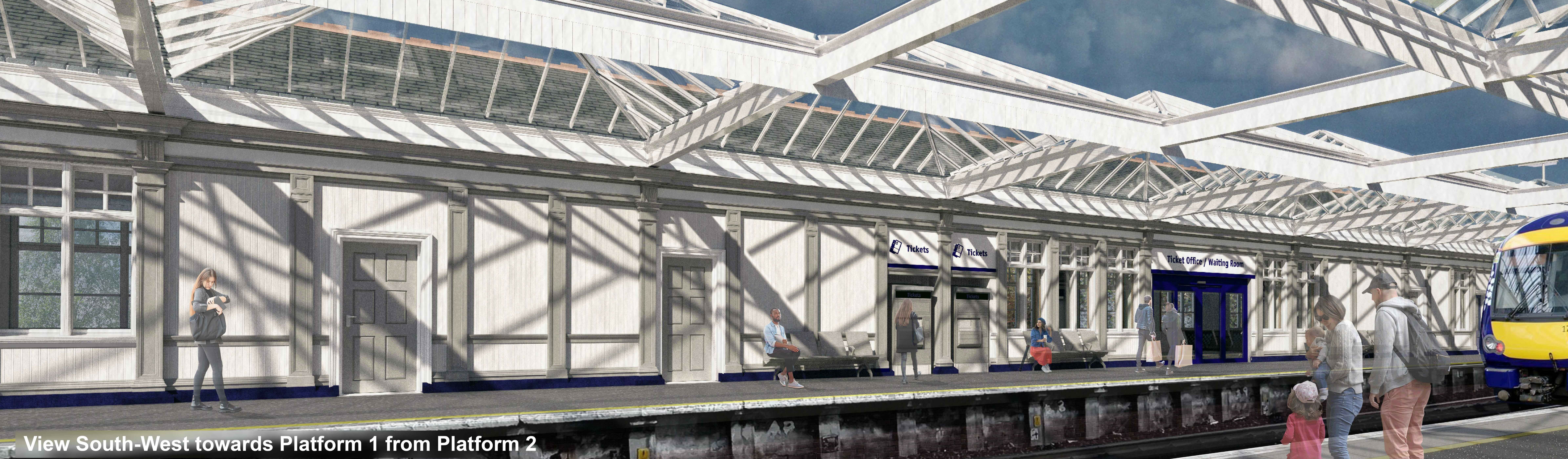 Troon station platform 1 view