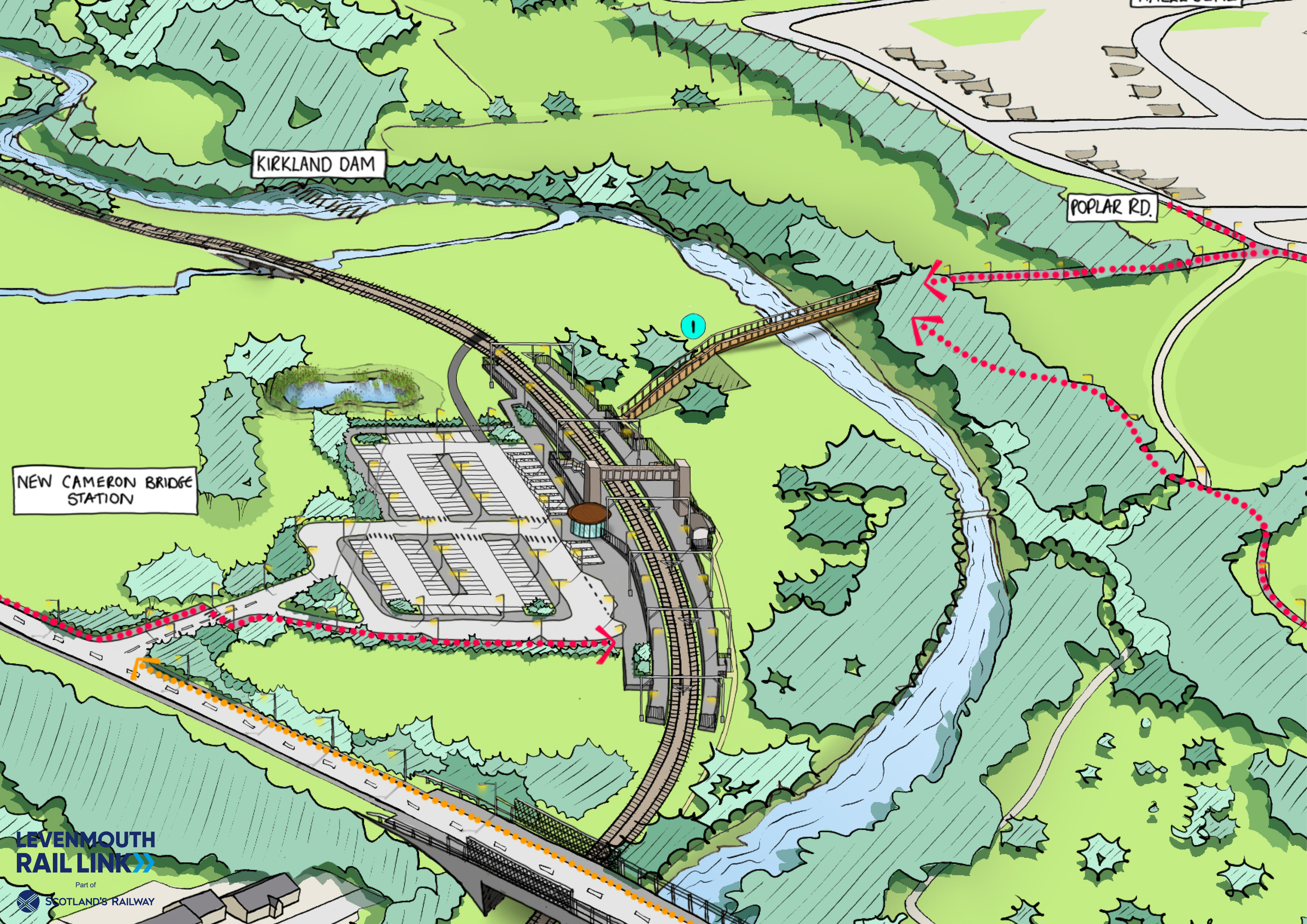 Cameron Bridge station plans