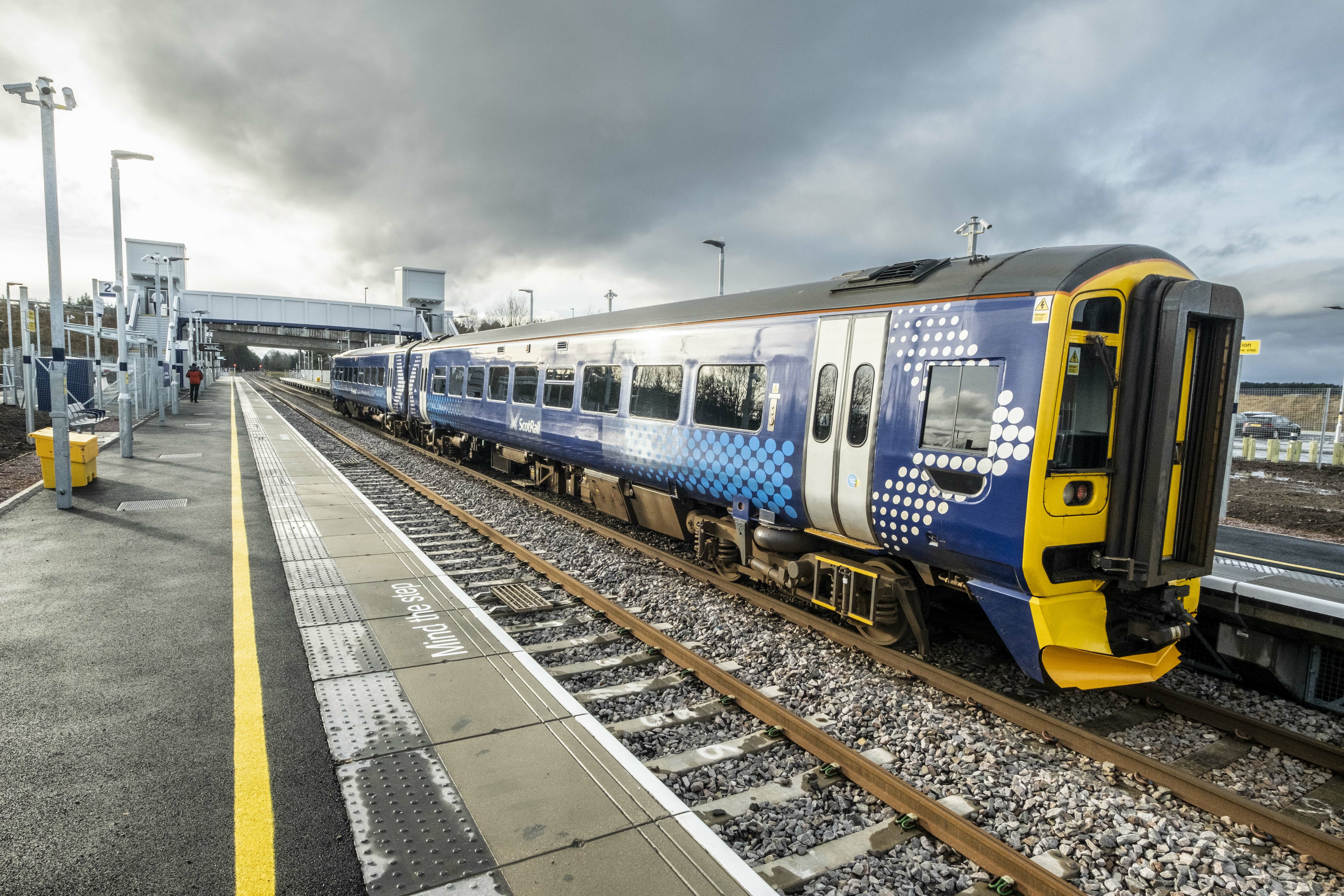 Passenger services are calling at Scotland's newest station
