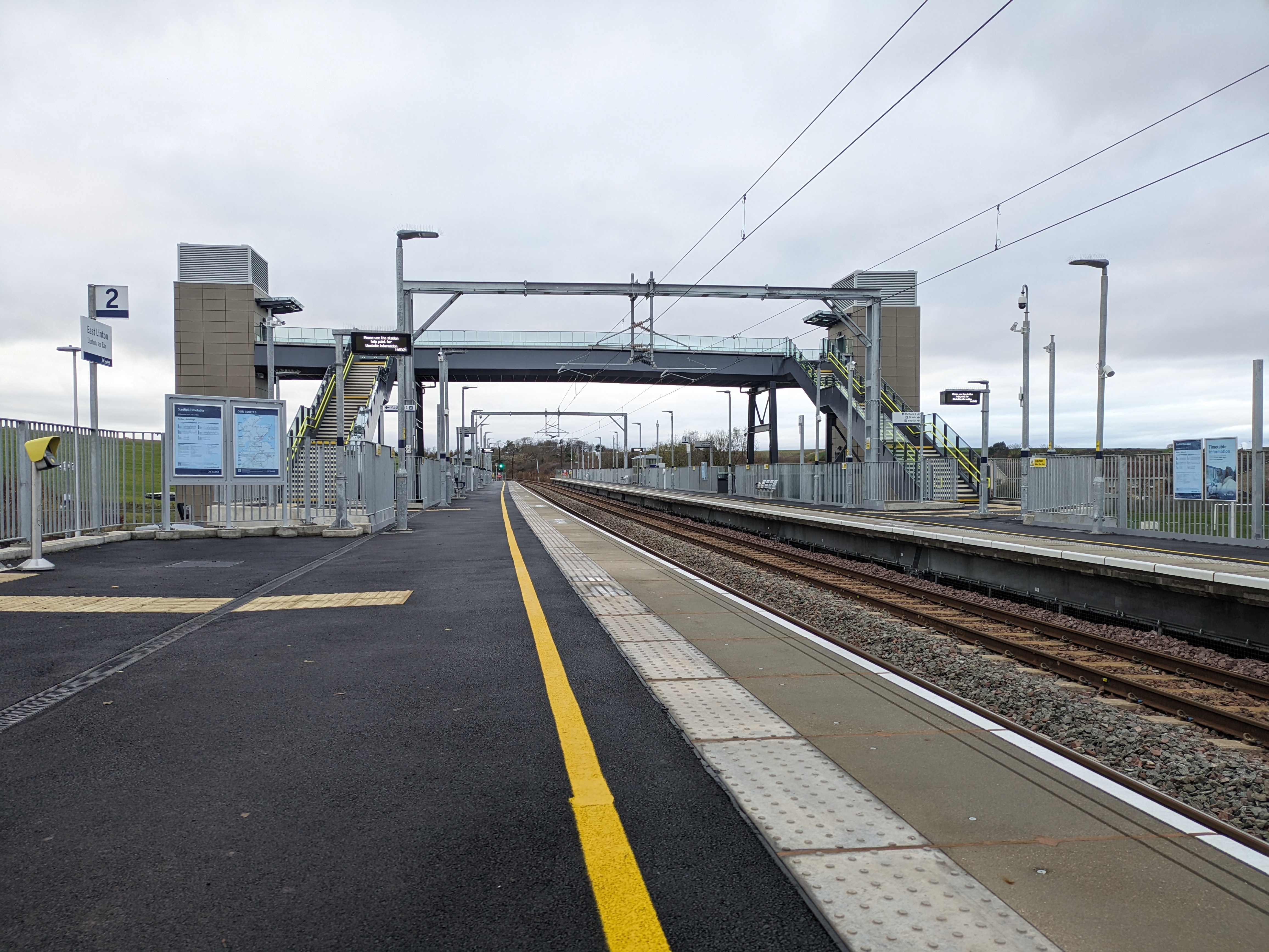 East Linton station platforms