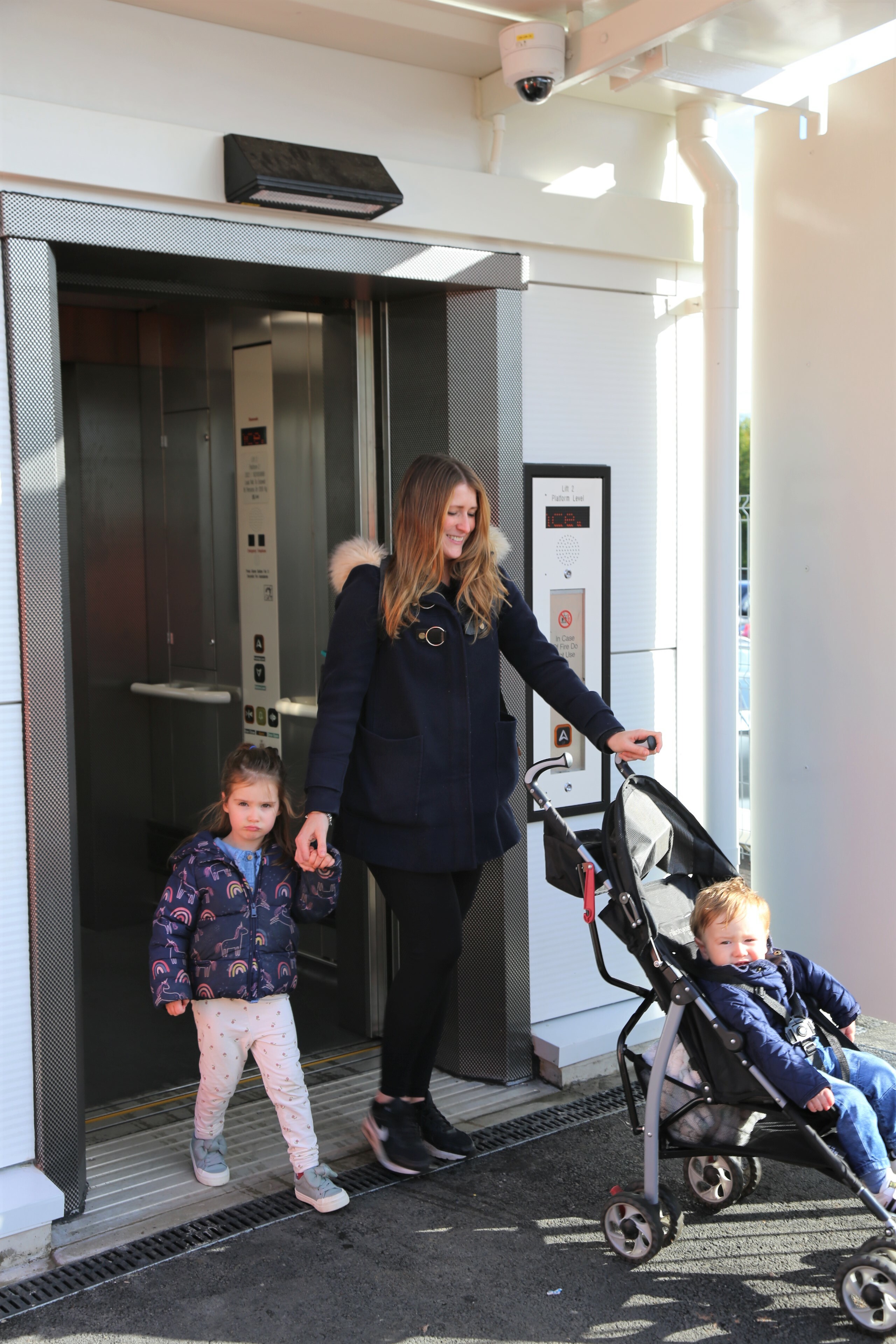 Louise Marshall and family take advantage of the step free access.