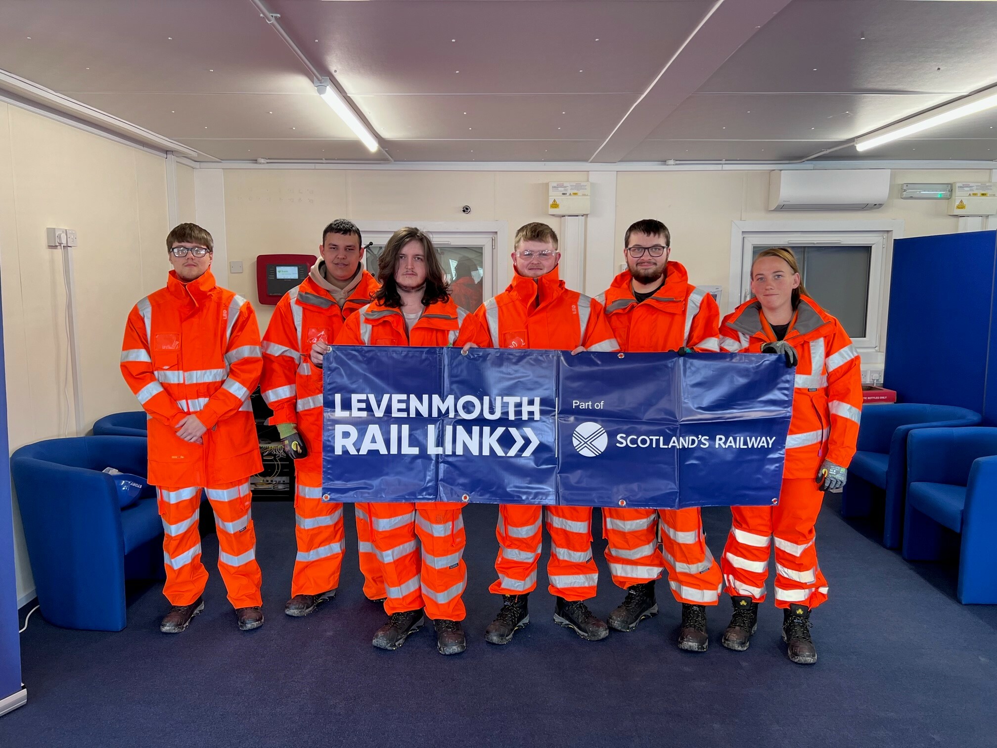 Some participants in the Levenmouth Rail Skills Academy