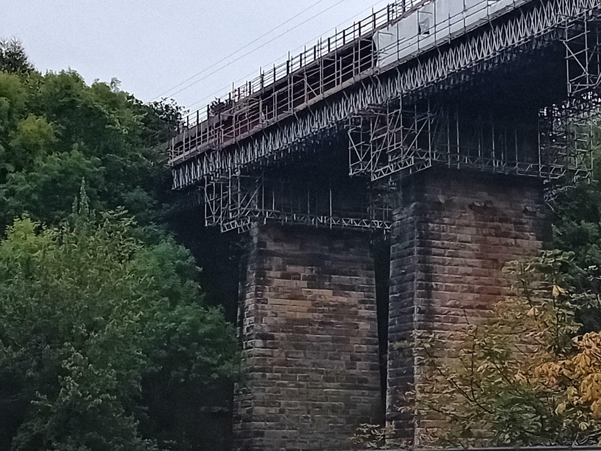 Camps Viaduct - week 24 - scaffold erected on Span 1